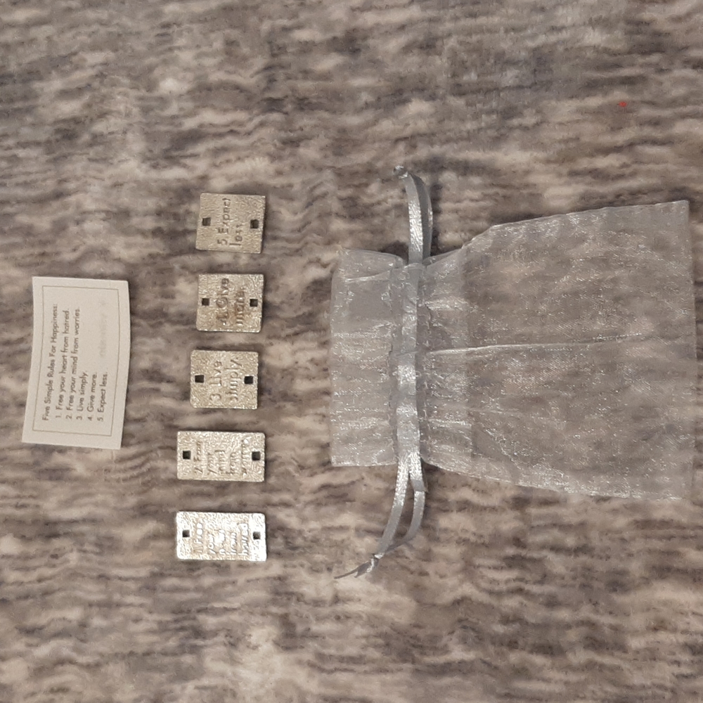 Set/5 charms Five Simple Rules For Happiness